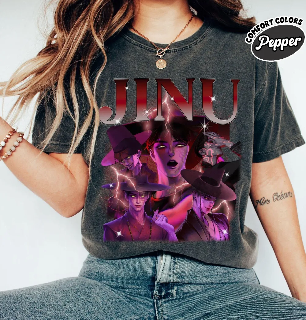 

Jinu Kpop Saja Boys Boy Band Рубашка Kpop Demon Hunters Movie Shirt Saja Boys Jinu Girl Dinner Shirt Boy Band Gif for Kpop Fans