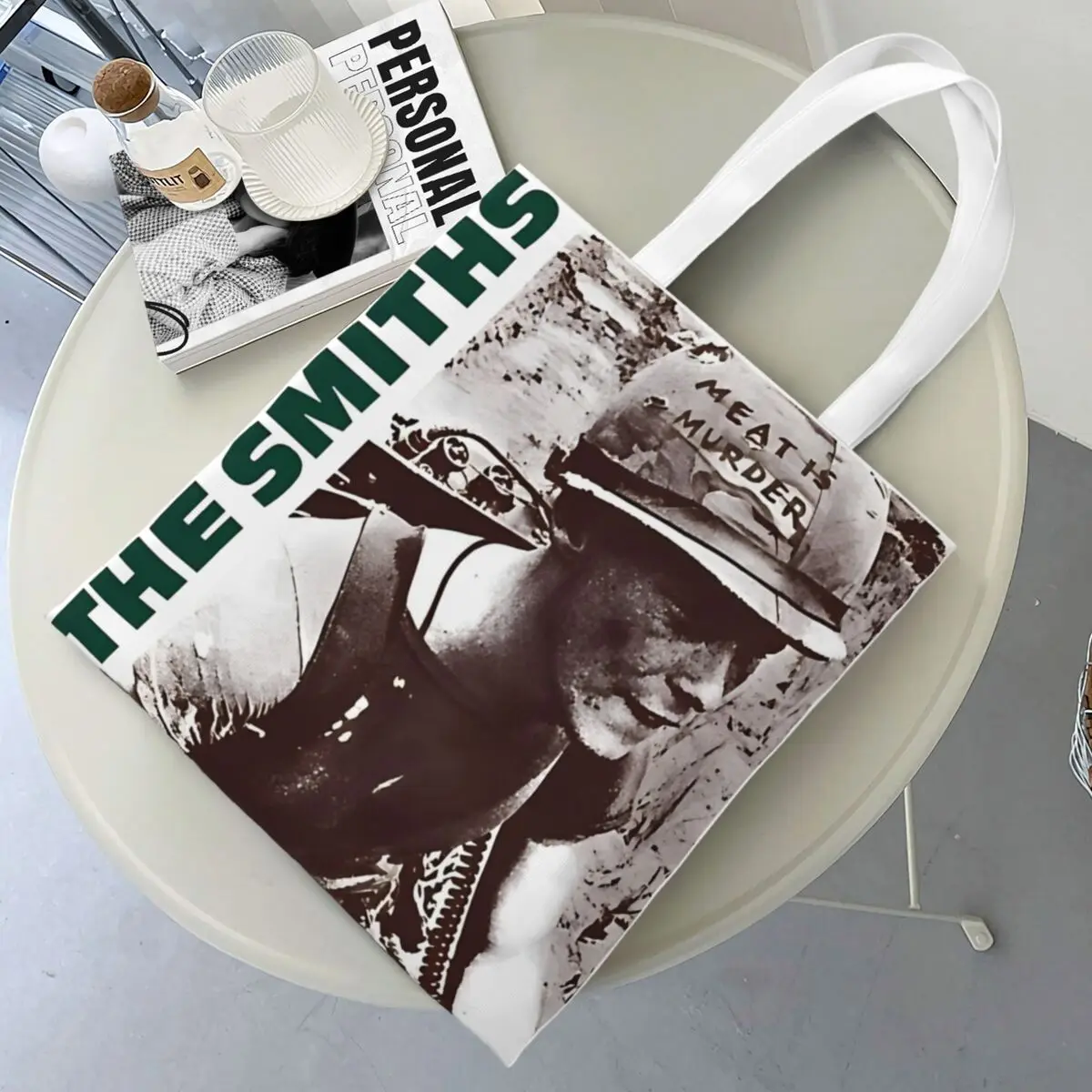 

Unisex The Headmaster Ritual Soldiers Tote Bags Canvas The Smiths Grocery Bag for Lady Handbags