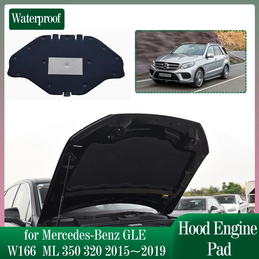 

Car Hood Engine Insulation for Mercedes-Benz GLE ML W166 350 320 2012~2019 Soundproof Heat Cotton Pad Liner Cover Accessories