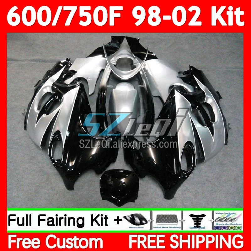 Body For SUZUKI KATANA GSXF 750 600 GSXF750 Silvery blk 72No.13 GSX600F 98 99 00 01 02 GSXF600 1998 1999 2000 2001 2002 Fairing