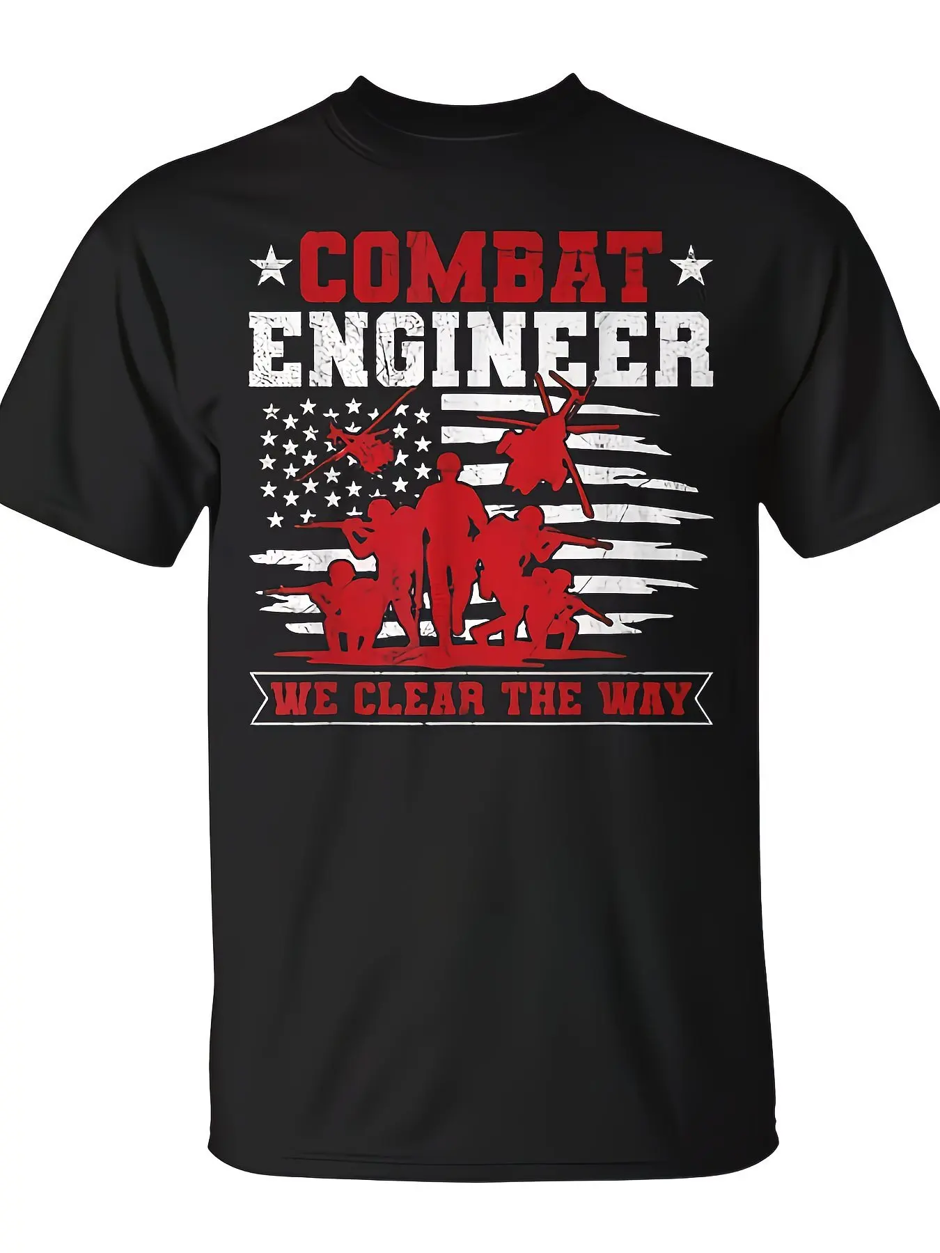 US Army Combat Engineer Quote for a Combat Engineer T Shirt Unisex for Daily Wear 226 Funny Christmas Novelty Men's T Shirt Summer Trendy Streetwear Fashion Quality Comfortable Casual Printed T Shirt Pure  22G