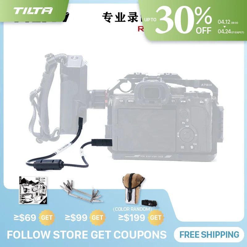 TILTA RS-TA3 / RS-USBC Advanced Side Handle Run/Stop Cable for Sony Canon Nikon Focus Handle+ WLC-T05-MK Nucleus Nano II Motor