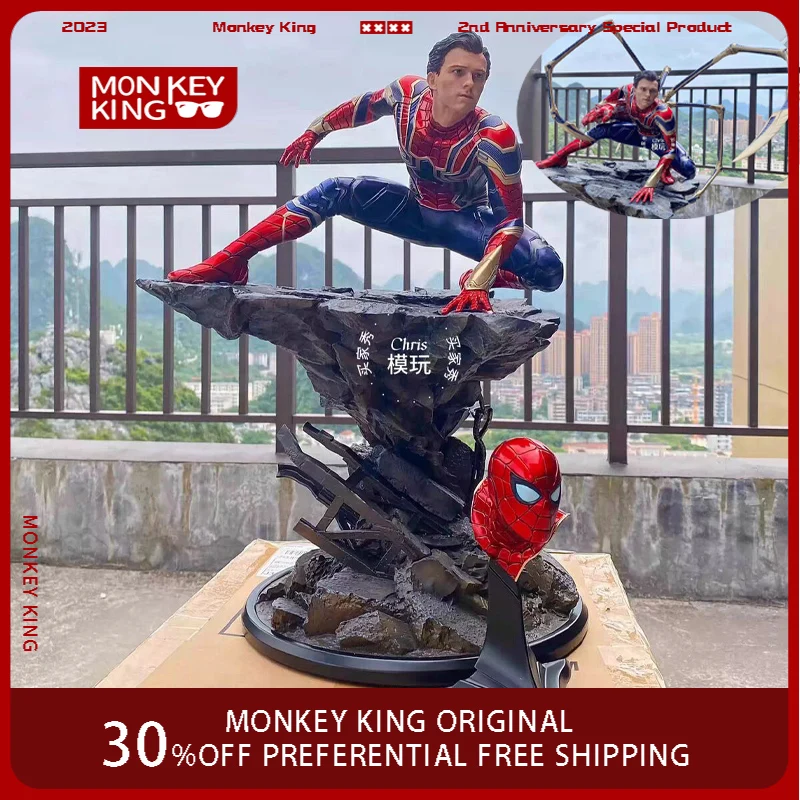 

51 см фигурка Мстителей Человек-паук на заказ двуглавый орел аниме модель украшения для рабочего стола из смолы праздничные подарки детские игрушки