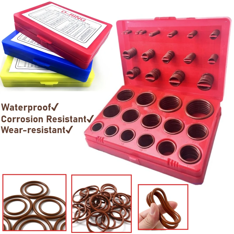 

Rubber O-Ring Assortment Kit 30 SAE Sizes Sealing Rings and Replacement O-Rings