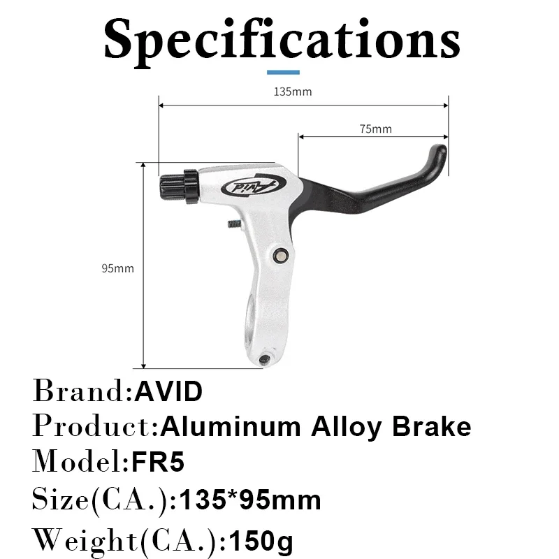 AVID Bicycle V Brake Set FR5 Aluminum Alloy Bike Brake Lever Front Rear V-Brake Calipers Road Mountain Bike Brake Parts For SRAM