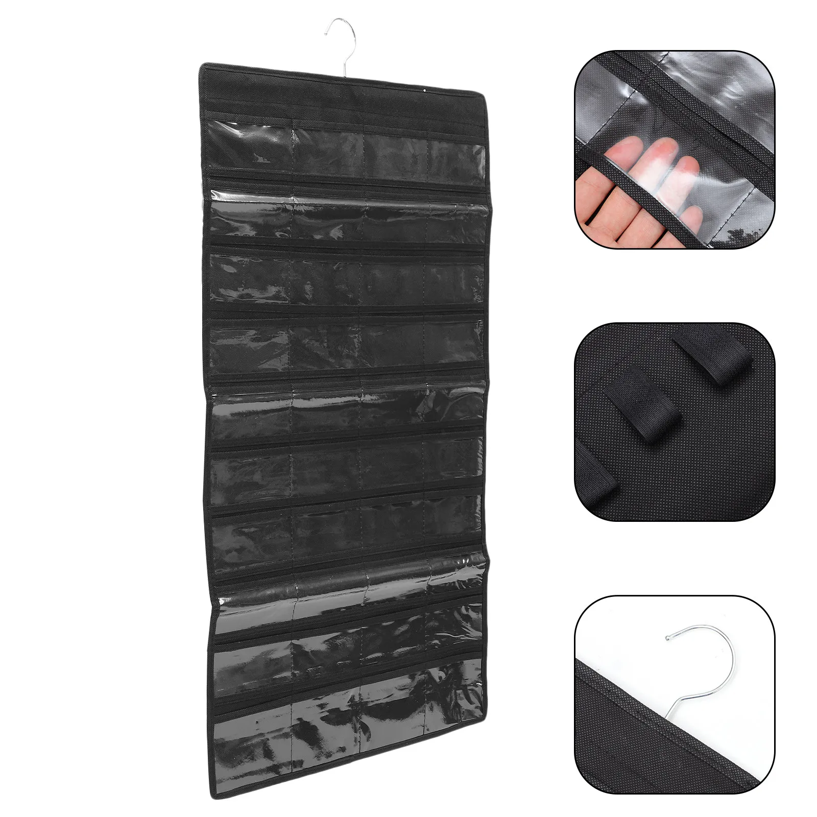 

Настенный органайзер для украшений на 48 ячеек, из нетканого материала с ПВХ-покрытием, устойчивый к выцветанию, для серег, ожерелий, браслетов и других украшений