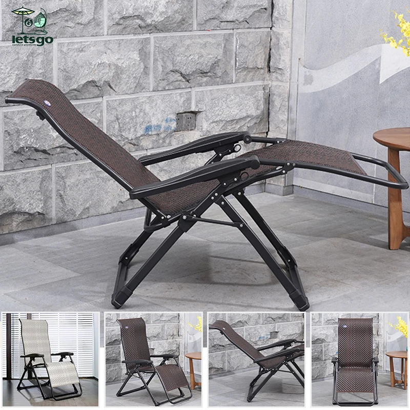 كرسي كرسي قابل للطي واسع للكبار قيلولة صالة كرسي المسنين في الهواء الطلق نمط الروطان كرسي الشاطئ البلاستيكي كراسي التشمس