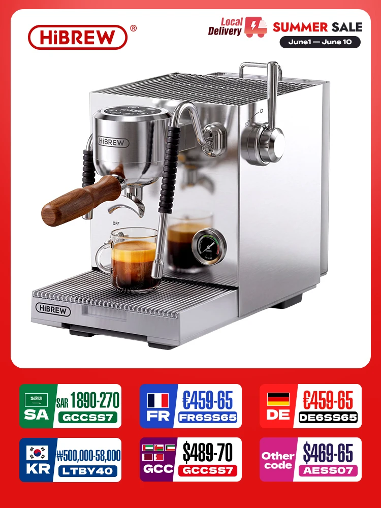 Máquina de Café Comercial HiBREW H21 com Sistema de 3 Termostatos