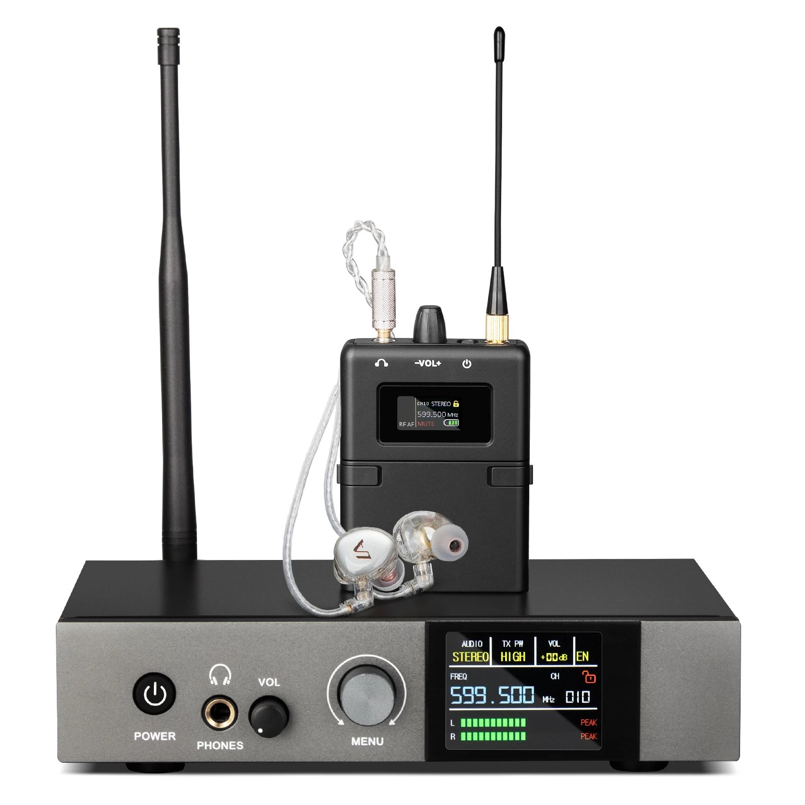 

K20 Professional Stereo UHF Vocal Stage Instrument Monitor Ear in Ear Wireless Monitor System