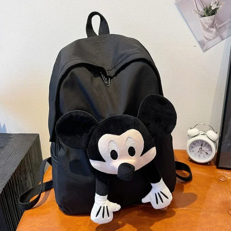 

Disney Mickey Backpack Exquisite Simple Leisure Large Capacity Shoulder Bag, Travel Cute Mickey Big Head, Storage Bag