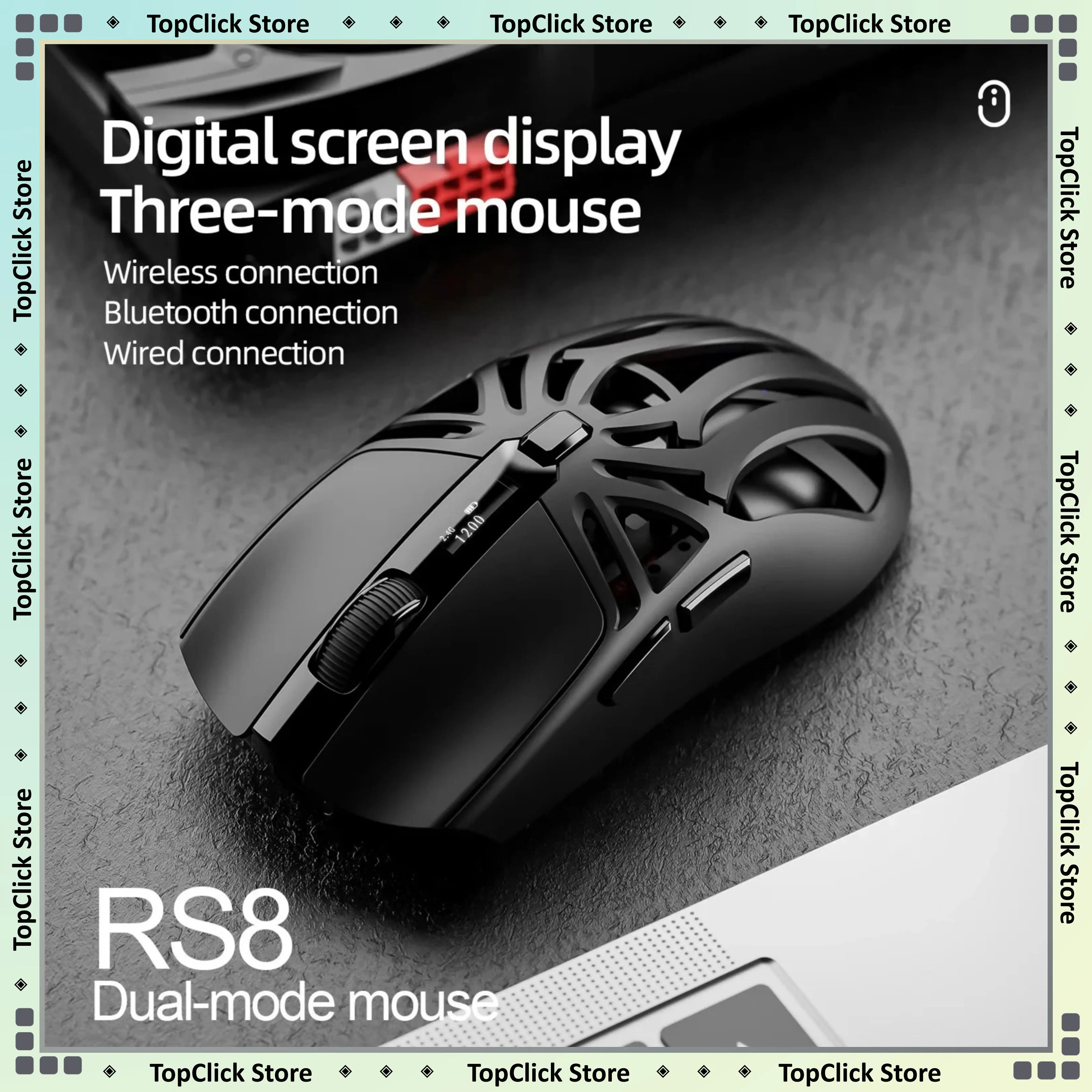

SMAILWOLF RS8 Type‑C Rechargeable Gaming Mouse 10m Transmission Gaming Chip Ergonomic Mouse For Laptop Desktop E‑Sports