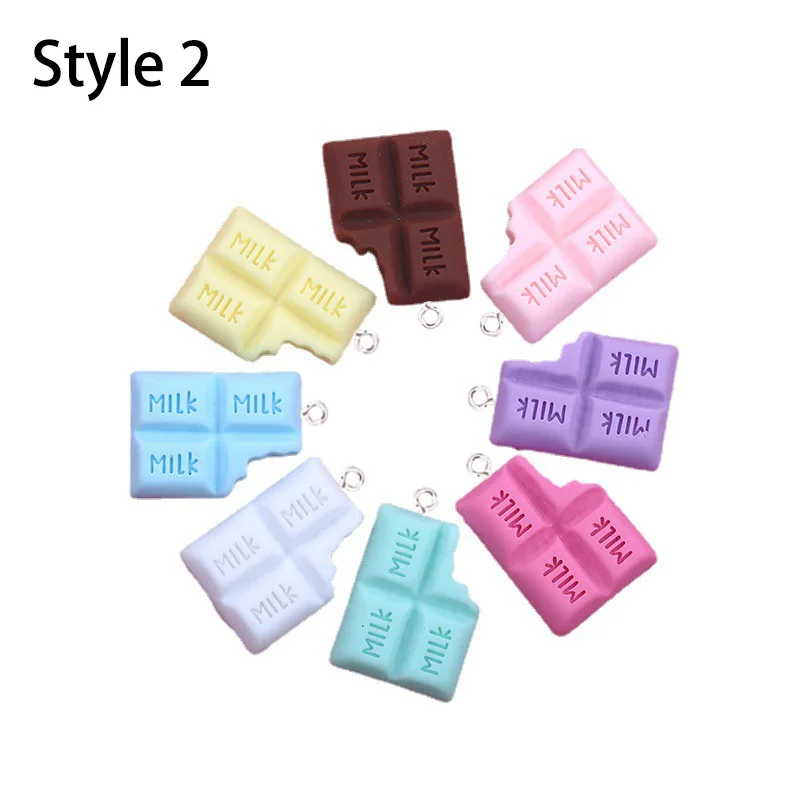 10 Cái/lốc 18*28Mm Chocolate Sữa Nhựa Nhựa Hạt Mặt Dây Chuyền Cho DIY Trang Sức Làm Phụ Kiện Handmade Bông Tai Vòng Cổ Vòng Tay