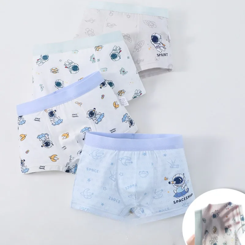 

Summer Boys Thin Mesh Breathable Panties Kids Soft Comfort Antibacterial Knickers 3+y Young Child Clothing Cute Print Underwears