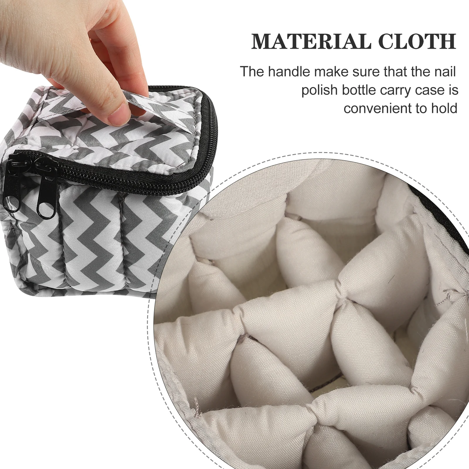 Bolsa organizadora de esmalte de uñas con asa para una práctica sujeción y transporte en viajes cortos o largos Estuche organizador de esmalte de uñas