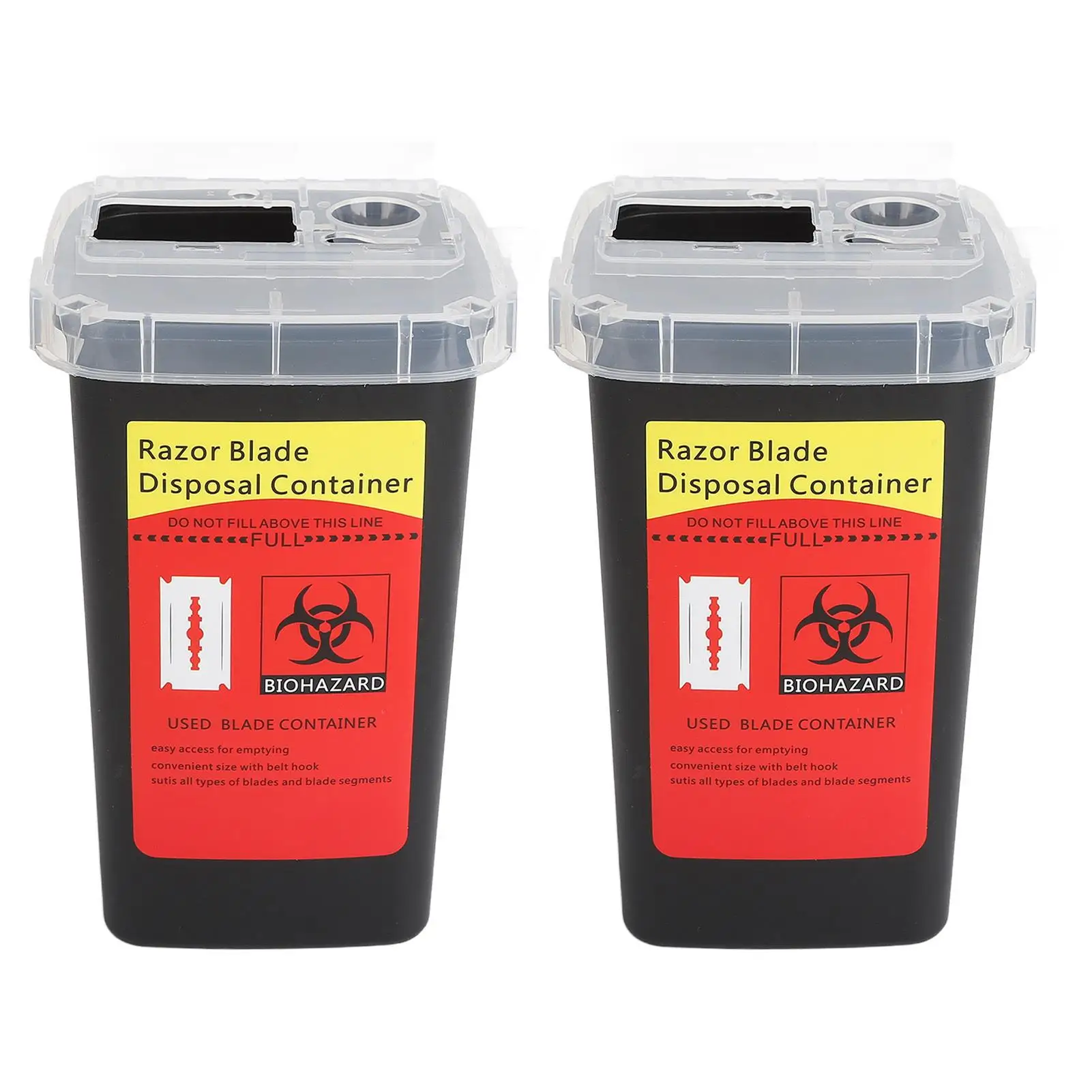 Large Capacity Blade Disposal Container with Openable Cover - Safe Syringe & Sharp Object Disposal