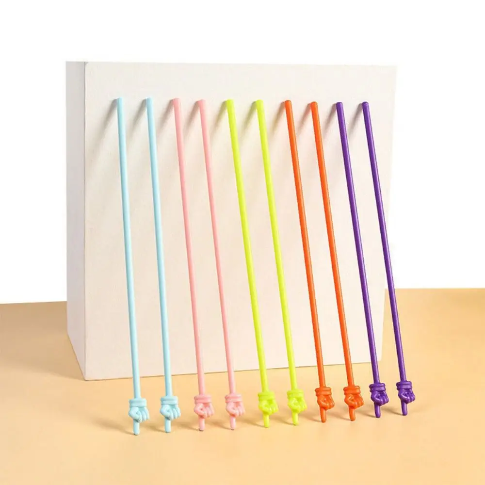 10Pcs/set Bendable Teaching Stick Colorful No Burrs Finger Reading Stick Smooth Hand Pointers Stick Preschool Teaching Tools