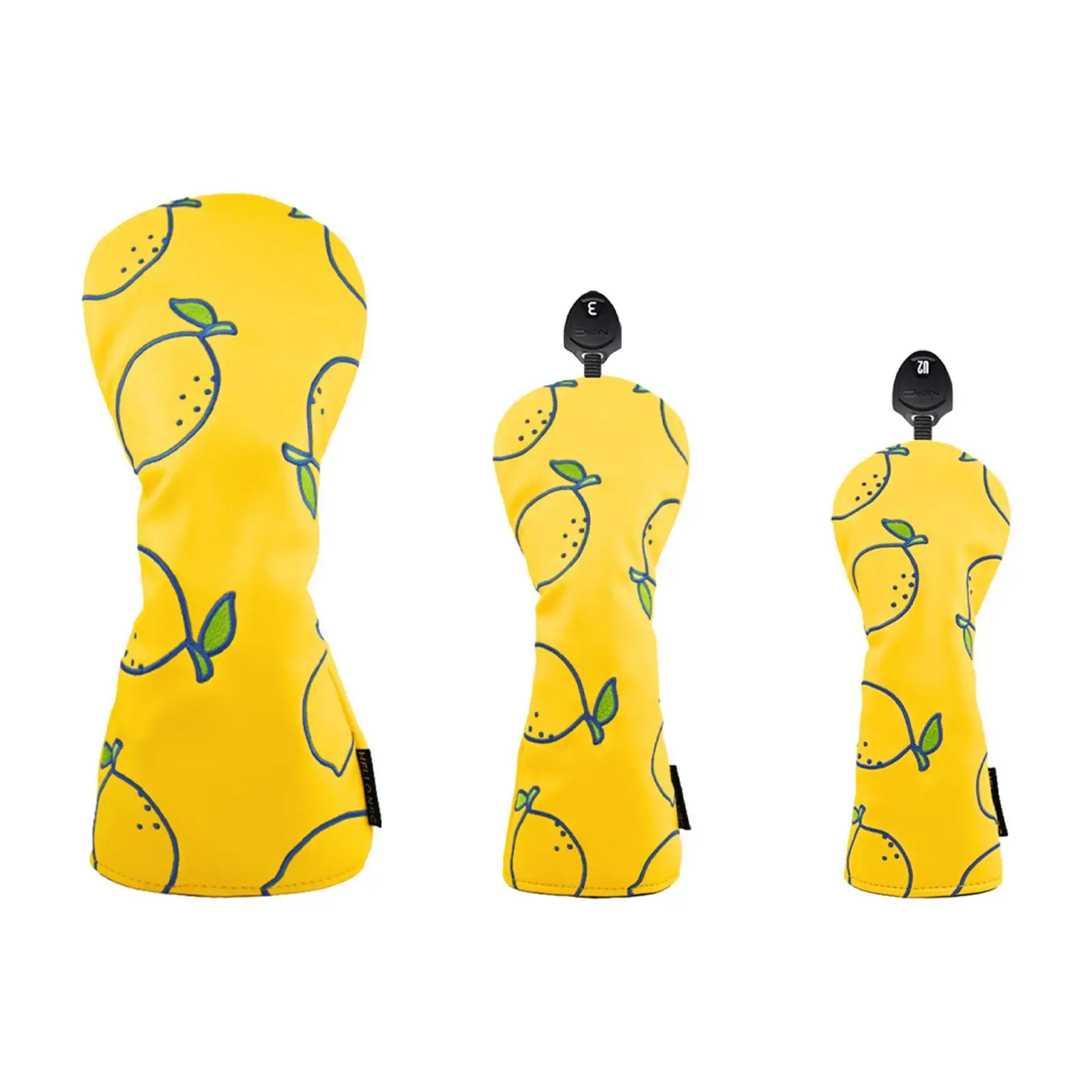 

Деревянный головной убор с принтом лимона, модный, устойчивый к царапинам, аксессуар для гольфиста, мягкая подкладка, головной убор для гольфа из дерева