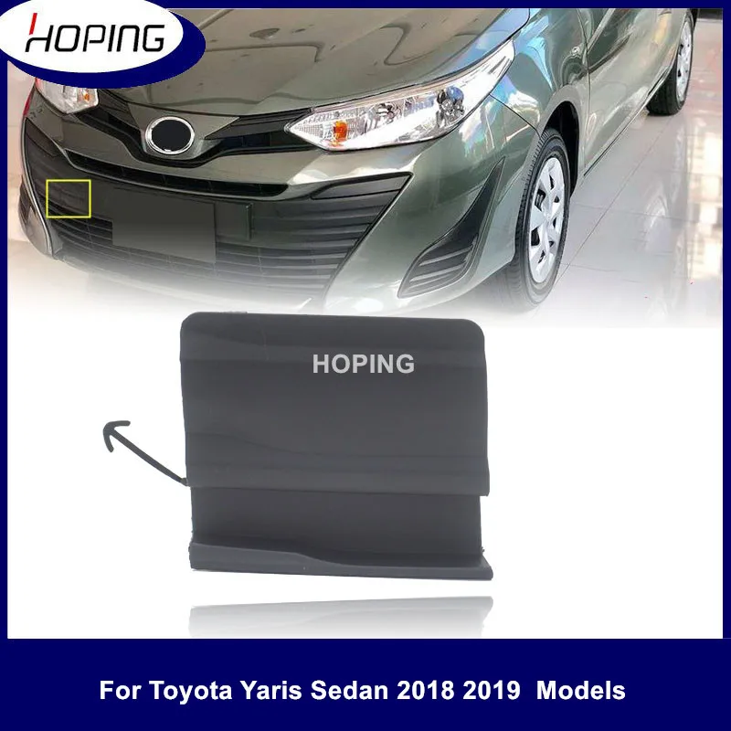 Hoping Front Bumper Towing Hook Trim Cover Lid Trailer Garnish Cap Shell For Toyota Yaris Sedan 2018 2019 Auto Replacement Parts