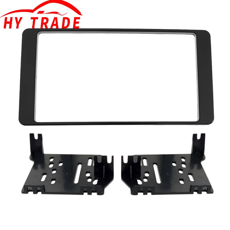 HY 2Din Car Radio Fascia for Mitsubishi Outlander 2014+ DVD Stereo Frame Plate Adapter Mounting Dash Installation Bezel