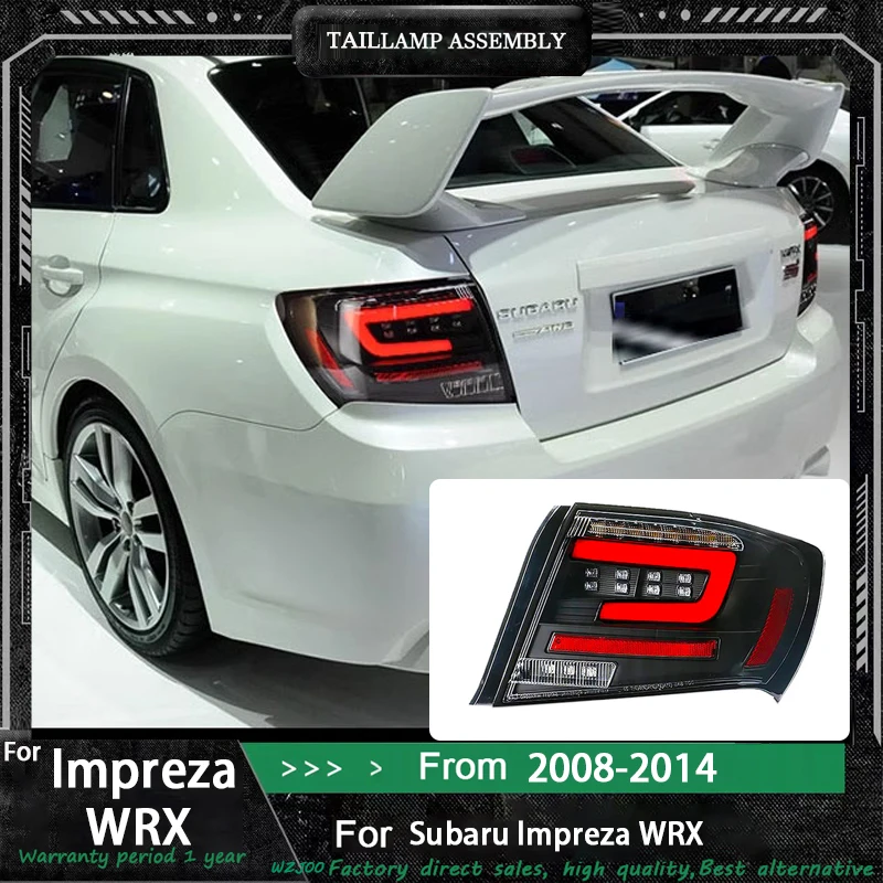 

Автомобильные фары для Subaru Lmpreza WRX, задние фонари 2008-2014, светодиодный задний фонарь, динамический указатель поворота, автомобильные задние фонари в сборе