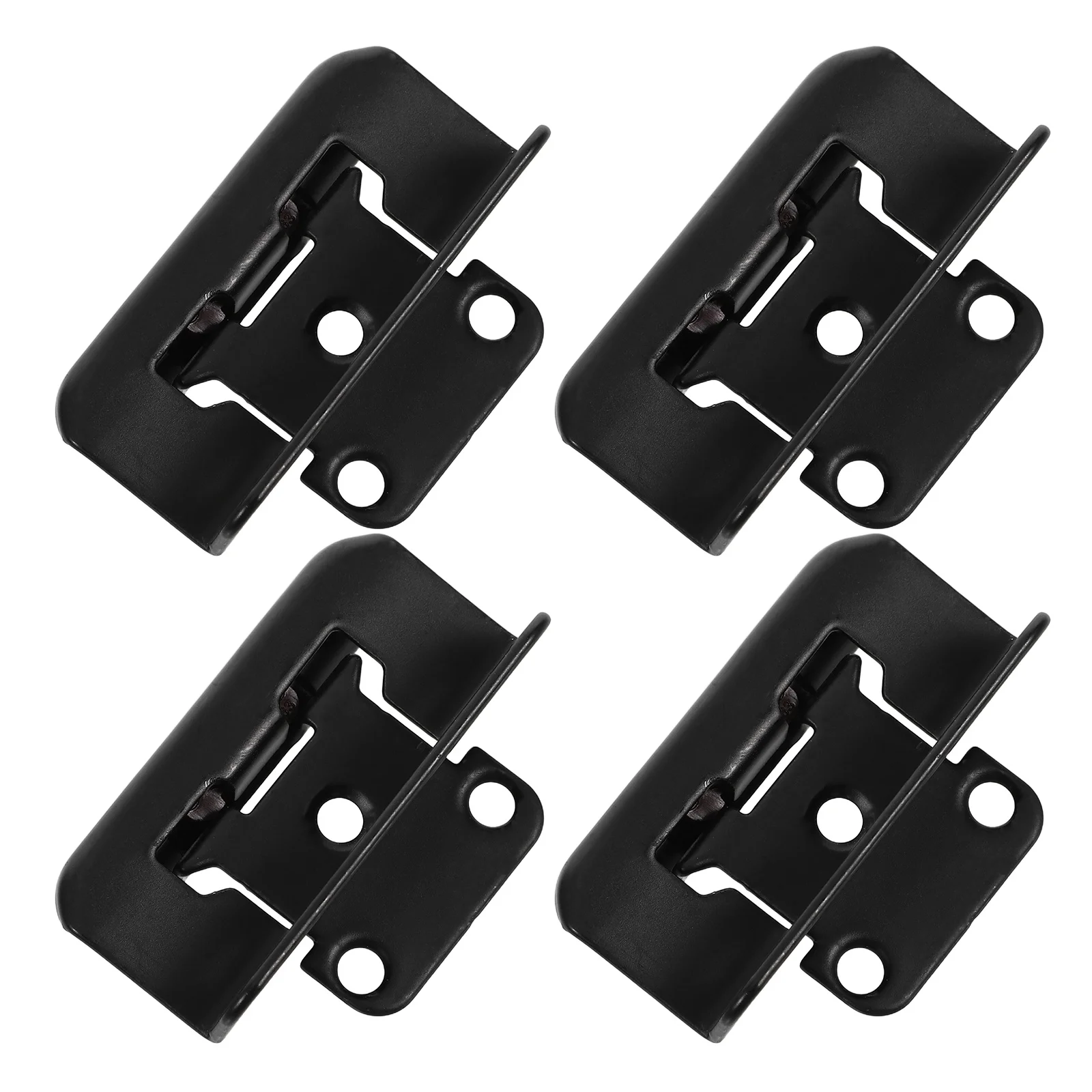 

4Pcs Self Closing Hinges for Cabinets Heavy Duty Rv Hinges Black Semi Hidden for Bathroom Kitchen Cabinet Door Silent Closure