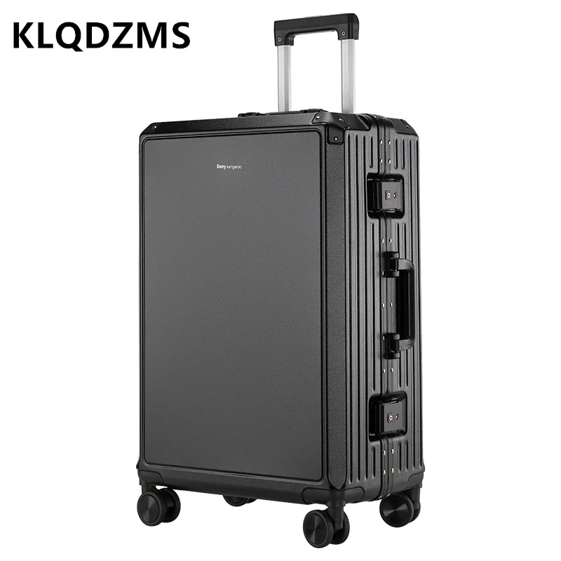 

KLQDZMS 20"22"24"26 Inch Women's Suitcase Aluminum Frame Trolley Case Student Boarding Box Men's Password Box Rolling Luggage