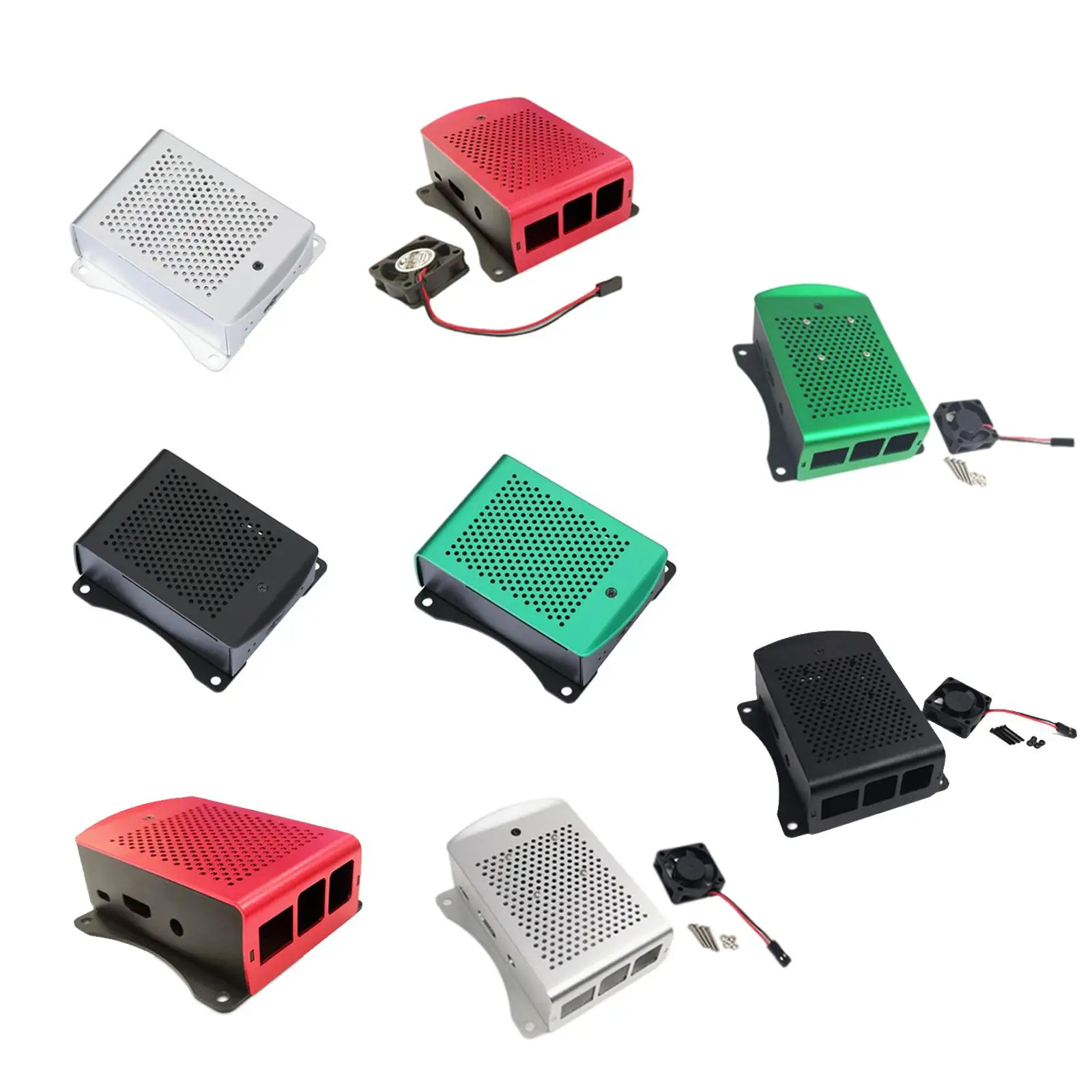 Aluminum Alloy Computer Case Metal Enclosure Box Protective Shell Enclosure Electronic Components for Raspberry Pi4 Lightweight