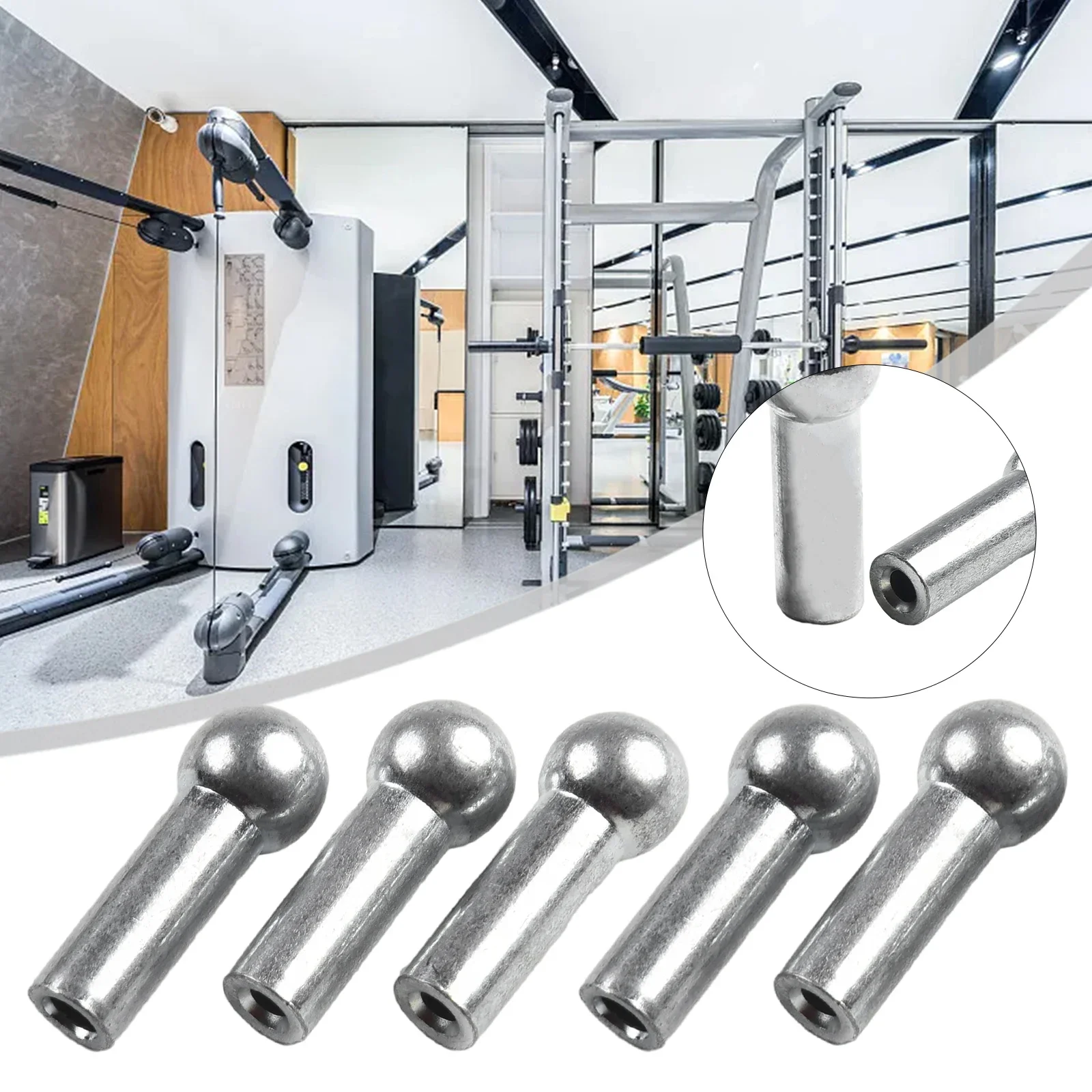 Gym Pulley Machine Wire Port Joint Parts  5pcs Cable Ball Terminals  Protect and Extend the Lifespan of Your Fitness Equipment