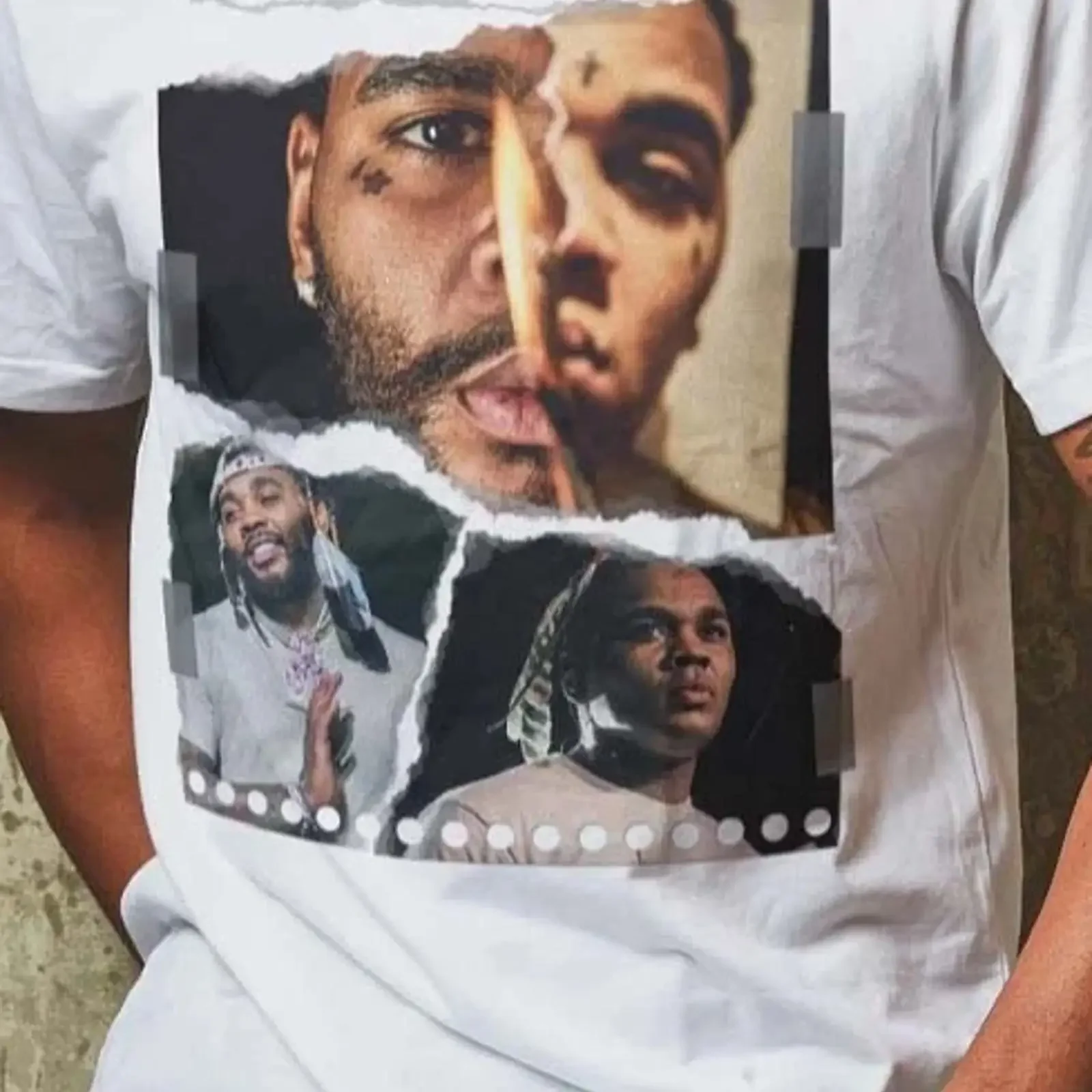 Camiseta de Algodón Blanco Kevin Gates, Talla S-5XL, Estilo Vintage Lavado, Ropa Casual Urbana para Hombre, Cómoda, Ligeramente de Diseño