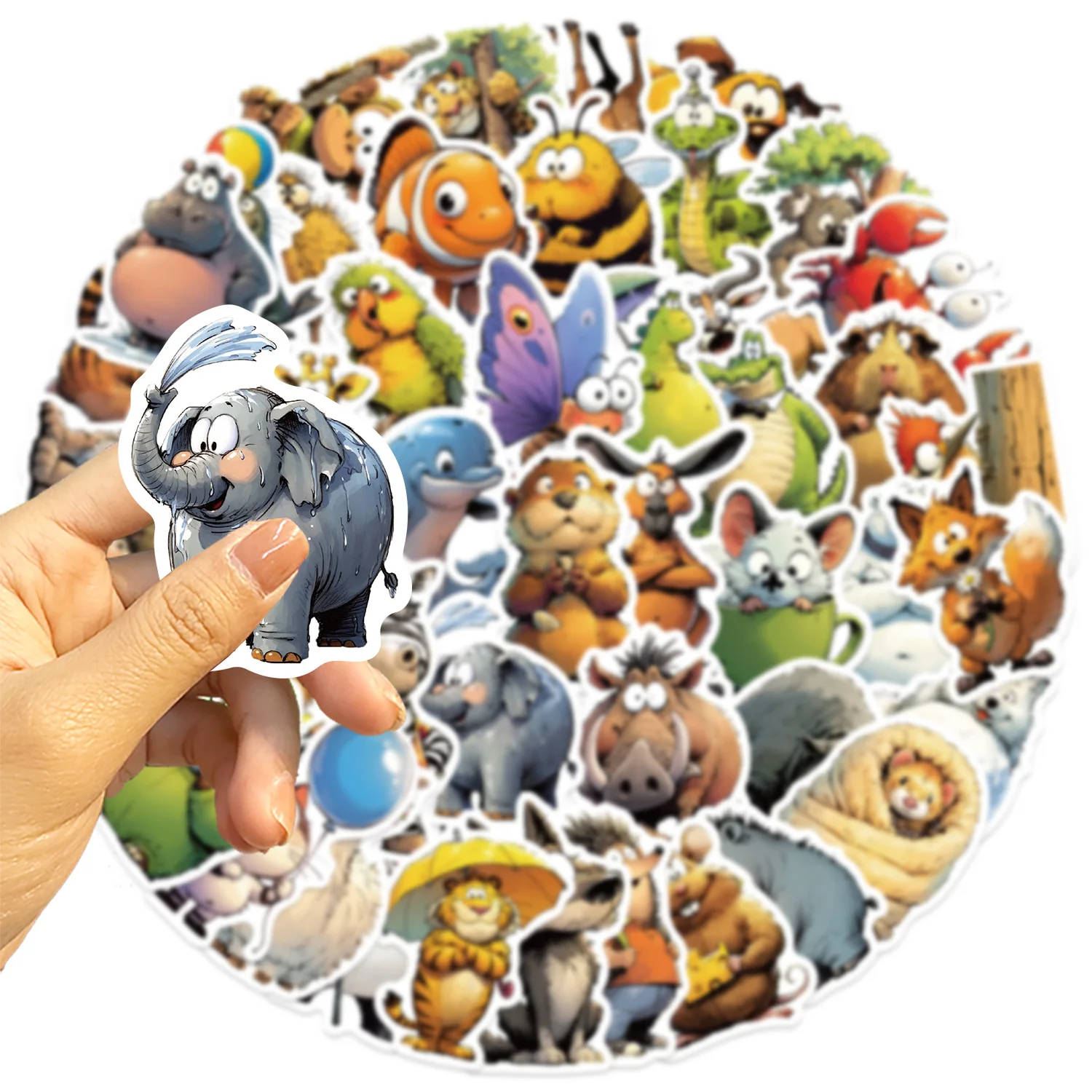 10/30/50pcs Cartoon Funny Animal Graffiti Stickers for Chindren Decorative Guitar Notebook Luggage DIY Decals Waterproof Sticker