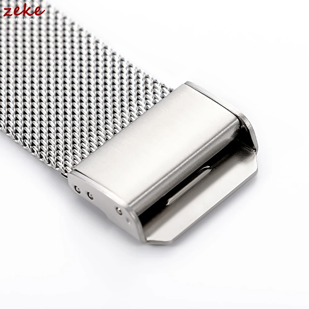 18mm 20mm 22mm Universal Milanese Watch Band Quick Release Bracelet for Huawei Watch GT5 GT4 Mesh Stainless Steel Silver Strap