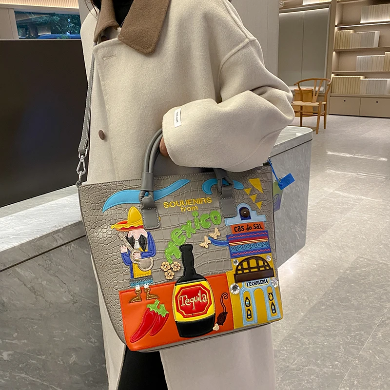 Duża pojemność kobiet Pu skórzane torebki wysokiej jakości panie torba na ramię moda kobiet torby kurierskie Crossbody dla kobiet — zdjęcie 5