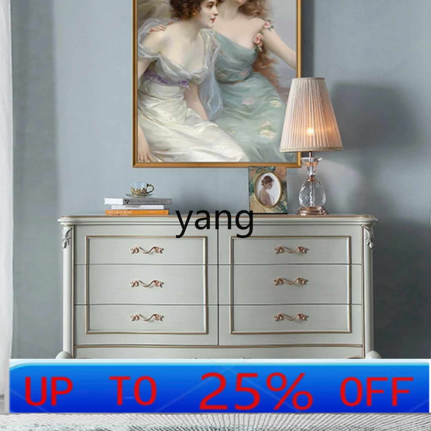 

LMM American retro old solid wood chest cabinet storage cabinet designer entrance cabinet