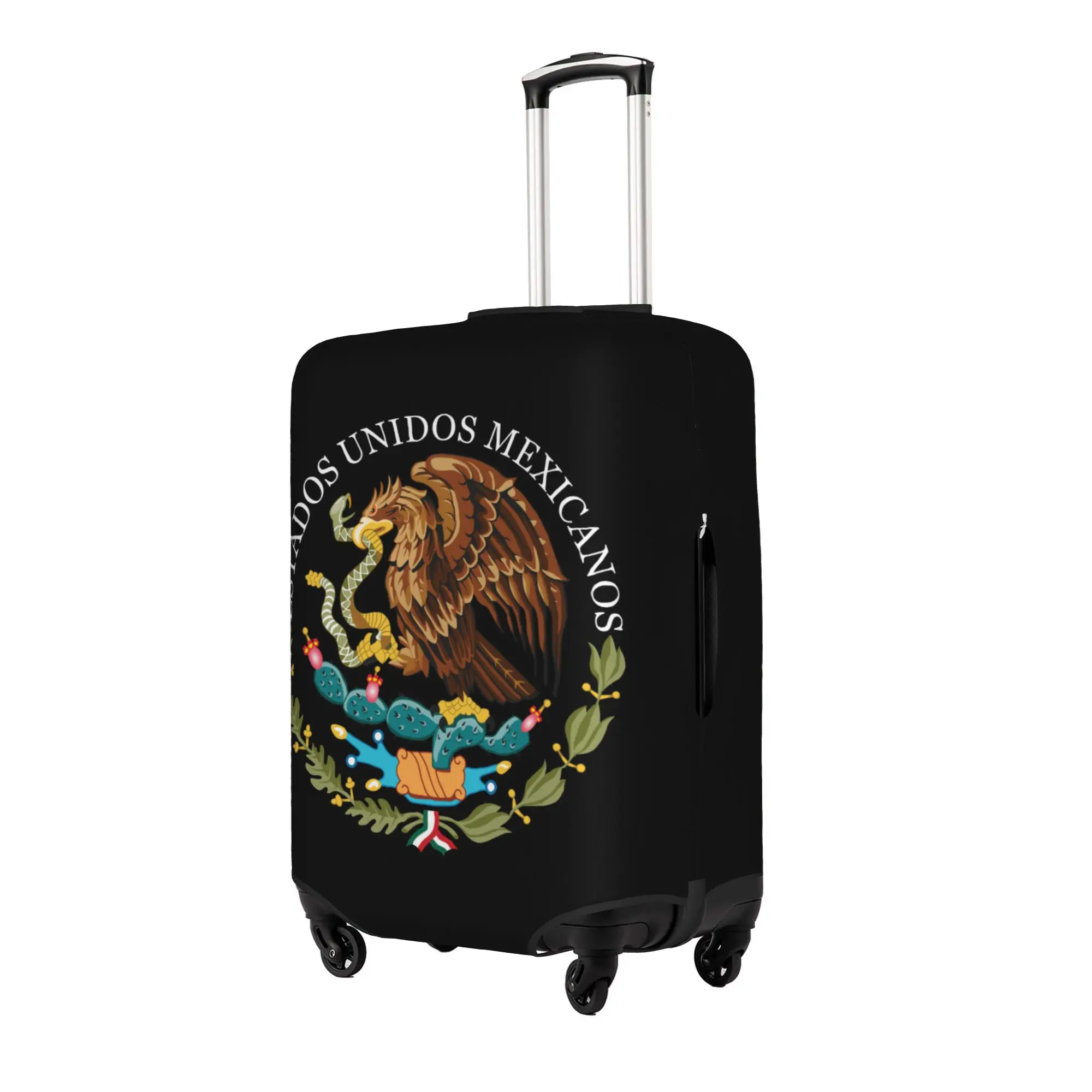 Coat Of Arms Of Mexico Luggage Cover Protector Funny Mexican Flag Seal Travel Suitcase Covers for 18-32 Inch