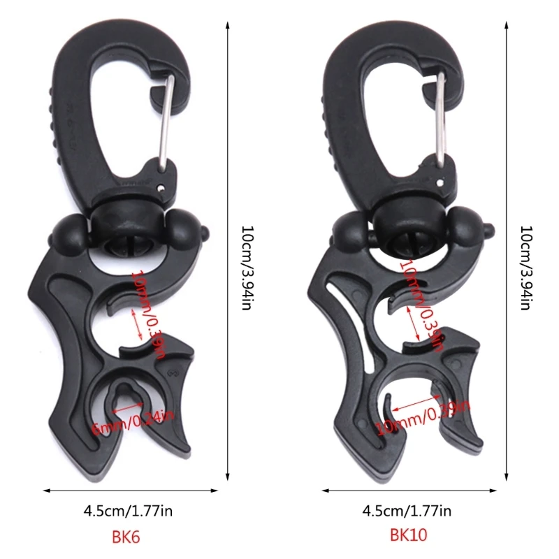 Scubas Diving Double Hose Holder Clip, Diving Double BCD Hose Holder Clip Regulator Retainer Buckle Hook for Snorkeling Holder