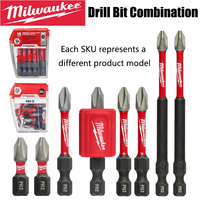 Milwaukee Shockwave PH2 Impact Drill Bits 25mm/50mm/89mm Head Screwdriver Power Tool Attachment Bit Series
