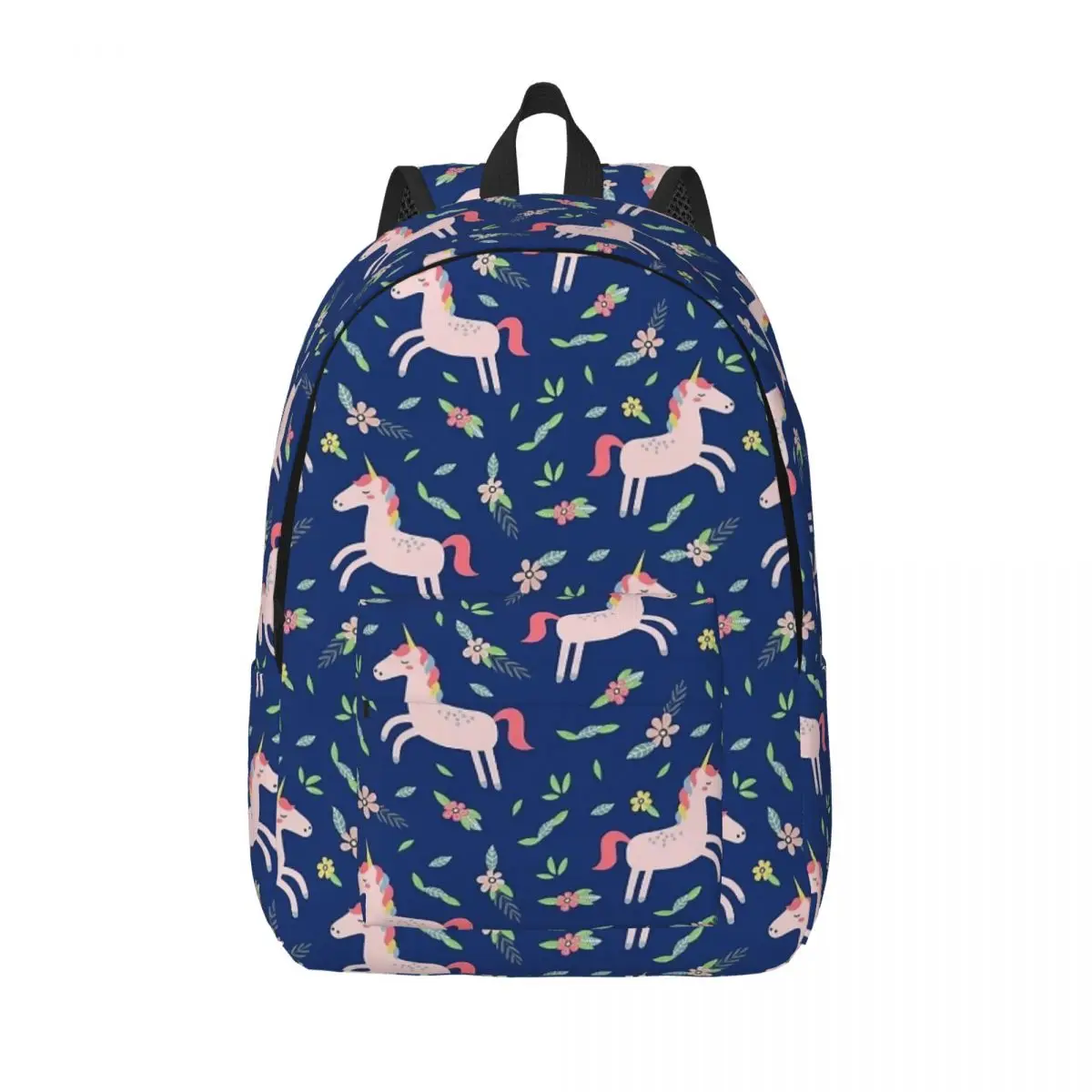 Zaino per amanti dell'unicorno per uomo donna Fashion Student Work Daypack borsa a tracolla per College blu Navy durevole