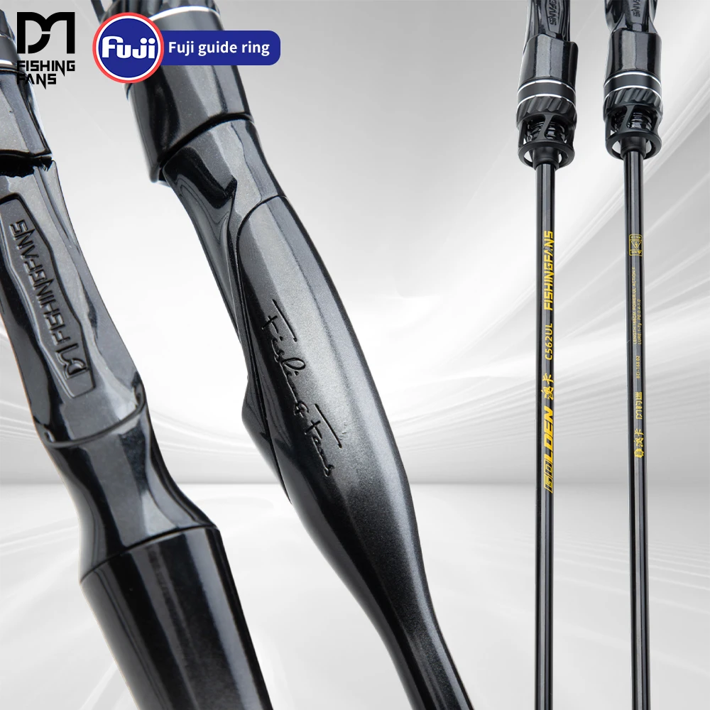 FISHINGFANS سمك السلمون المرقط الصيد الصب UL L الغزل ضوء فوجي O دليل عالية الكربون الصلبة تلميح الصيد رود #5