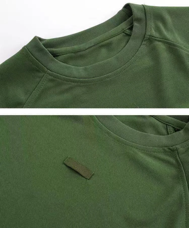 Men's Summer Tactical Sport Military Shirt Quicky Dry Combat Breathable Elastic Pullerover Hiking Camping Climbing Tops Tees image 4