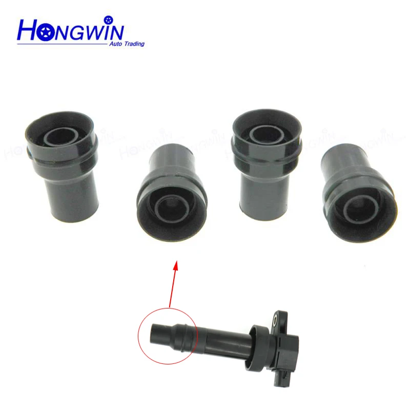 4Pcs/set Spark Plug Cap Connector Ignition Coil Rubber 27301-2B010 For Kia Soul 1.6L Hyundai Accent Kia Rio Motor 273012B0100