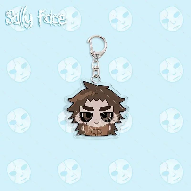 sally face chain for pants keychain man Acrylic key chain women key holder couples keyring pendant