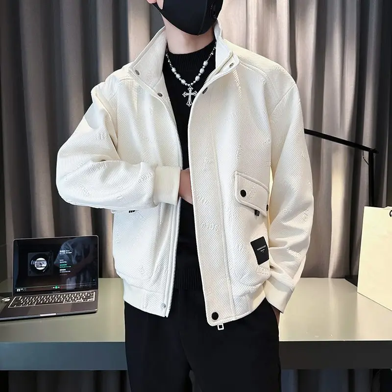 

Men Jackets Moto Biker Solid Pockets Advanced Minimalist Popular Classic Casual Spring Autumn Winter Windproof Bomber Jacket