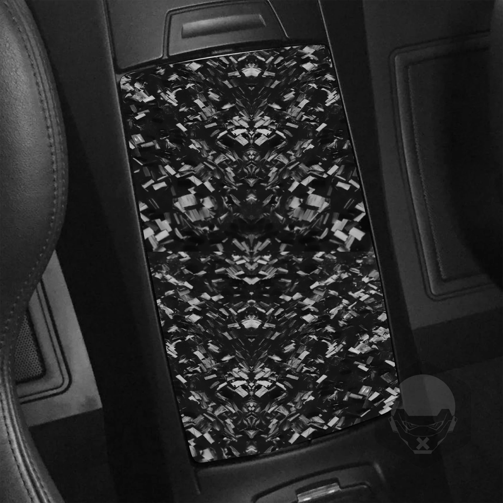 For BMW Z4 E85 E86 2003-2008 Forged Carbon Fiber Rear File Storage Box Panel Cover Car Accessories Interior Decoration Sticker