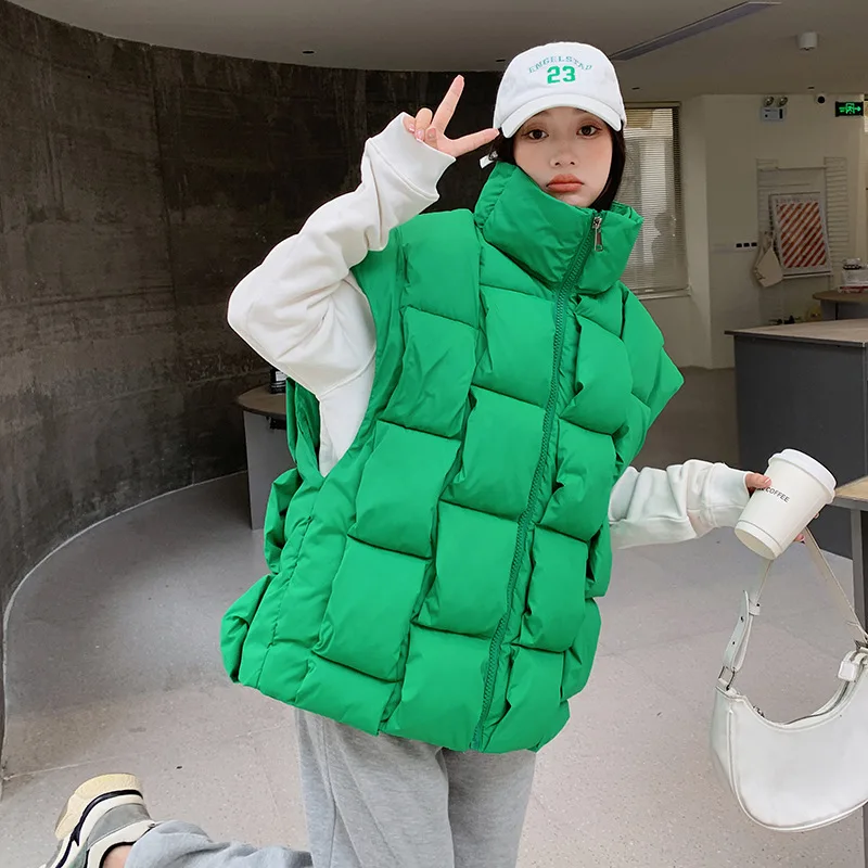 

Women Winter New 3D Knitted Vest Box Trendy Warm Thickened Down Cotton Coat