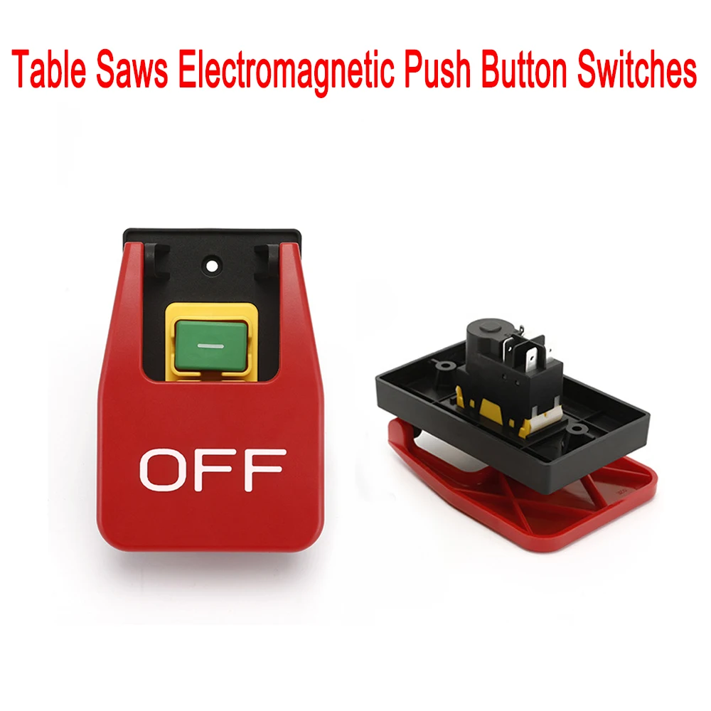 4/5 Pins Table Saws Electromagnetic Push Button Switches 16A AC250V Paddle Switch For Bench Drills/Grinders/Lathes