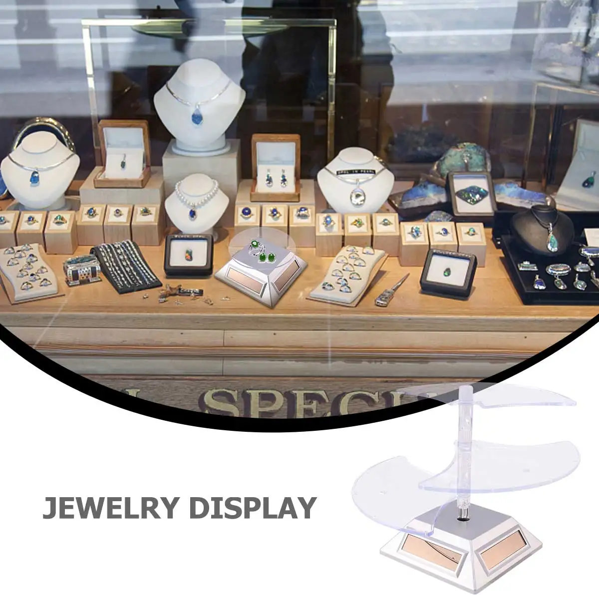 

4-уровневая вращающаяся подставка для часов, двусторонняя поворотная подставка для ювелирных часов, телефонов, эко-витрина