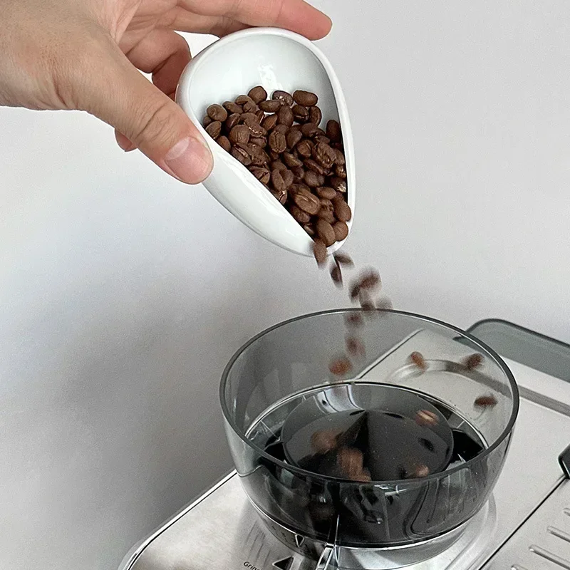 Coffee bean measuring tray, scale, bean dish, coffee powder, ceramic measuring cup weighing Easy to clean coffee powder dish image 2