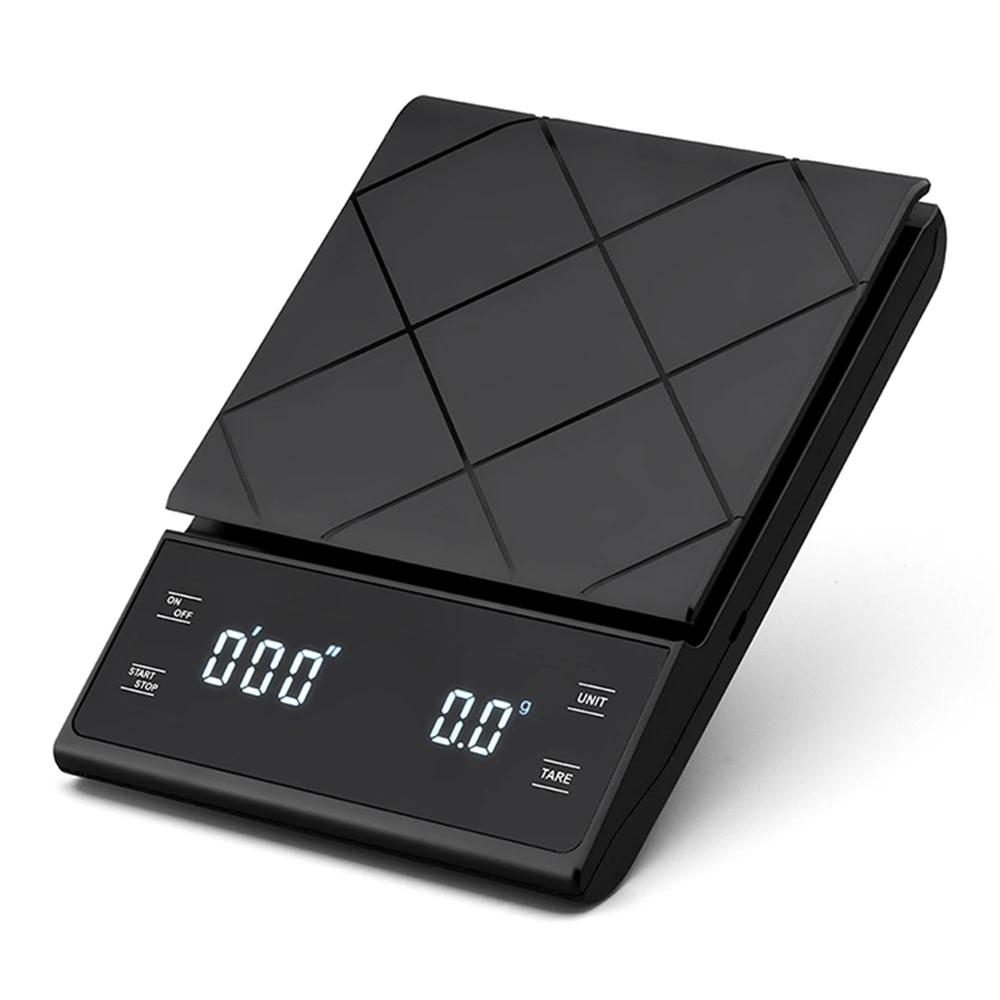Smart Digital Coffee Scale with Timer Kitchen Food Scale Electronic Precision Jewelry Scale Household Weighing Tool 3KG/0.1g
