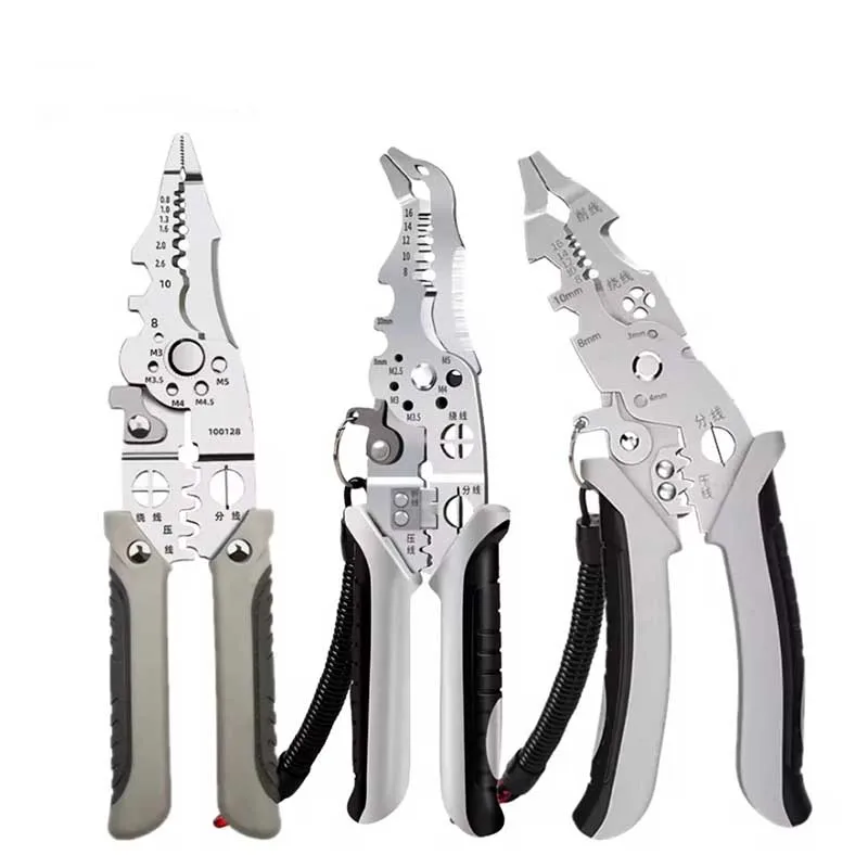 New Multifunctional Wire Crimper Pliers Cable Cutter Adjustable Automatic Electrical Wire Stripper Stripping Terminal Hand Tool