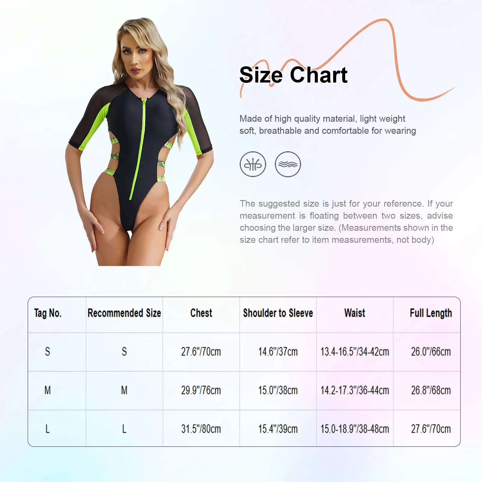 Women Monokini Bathing Suit Sheer Patchwork Long Sleeve Padded Zipper Rash Guard Hollow Out Swimwear Sexy High Cut Swimsuit